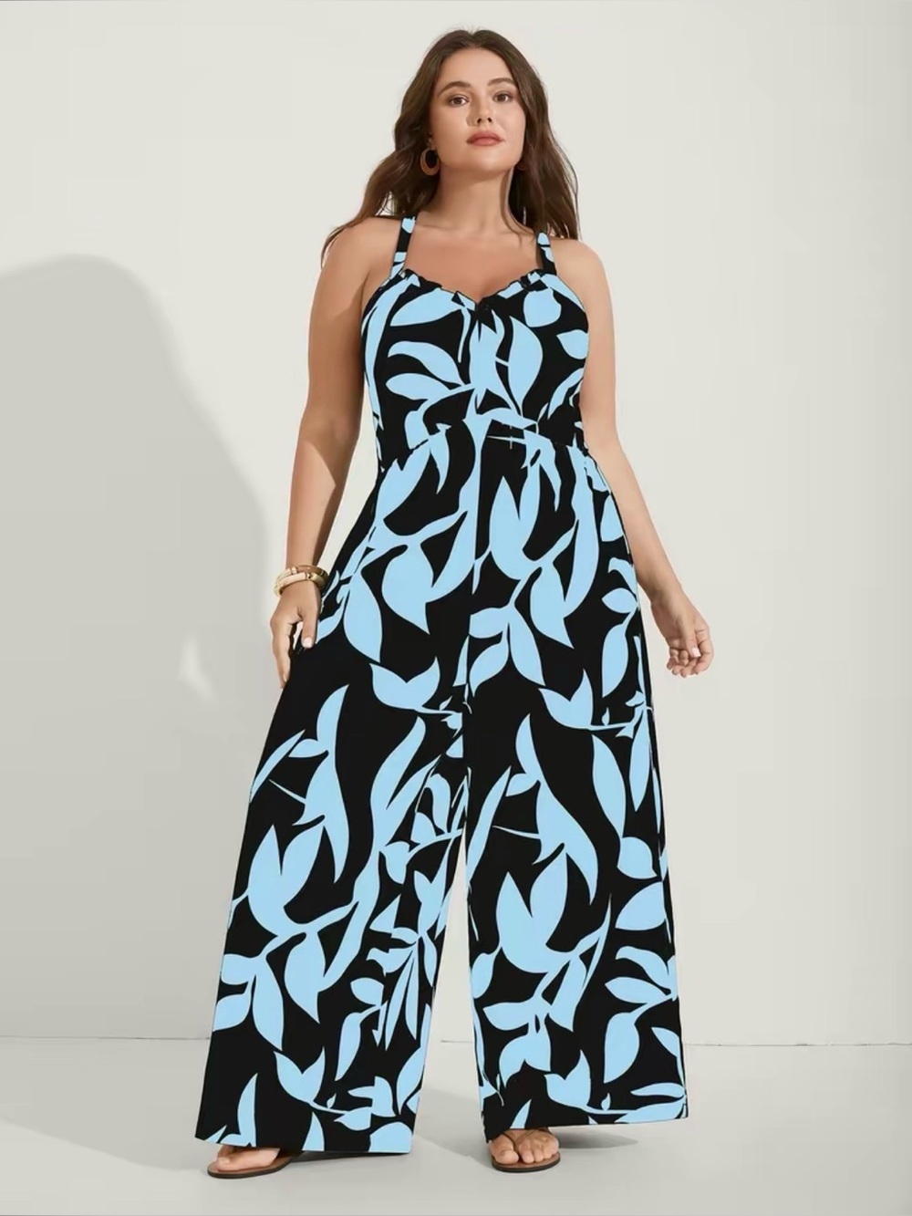 BloomChic Plus Size Wide Leg Jumpsuit
